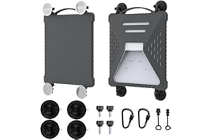 ACOVER ACOVE Suction Car Cup Mount for Starlink-Mini,2-in-1 Satellite Dish Mounts Protective Silicone Case & Strong Suction Cup Stable Satellite Signal with Hook & Handle for Car Window/RVs/Road Trips,Gery