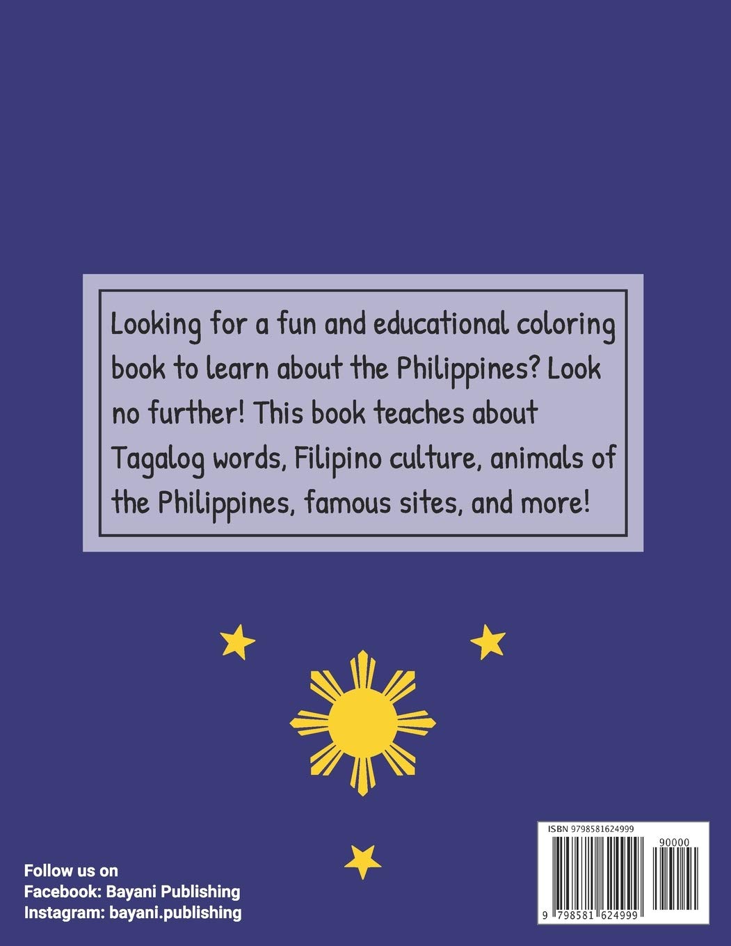 Download Philippines Coloring Book Learn Tagalog Words And Filipino Culture For Kids Bayani Publishing 9798581624999 Amazon Com Books