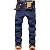 IDEALSANXUN Fleece Lined Jeans for Mens Stretch Thick Warm Sherpa Winter Jean Denim Pants
