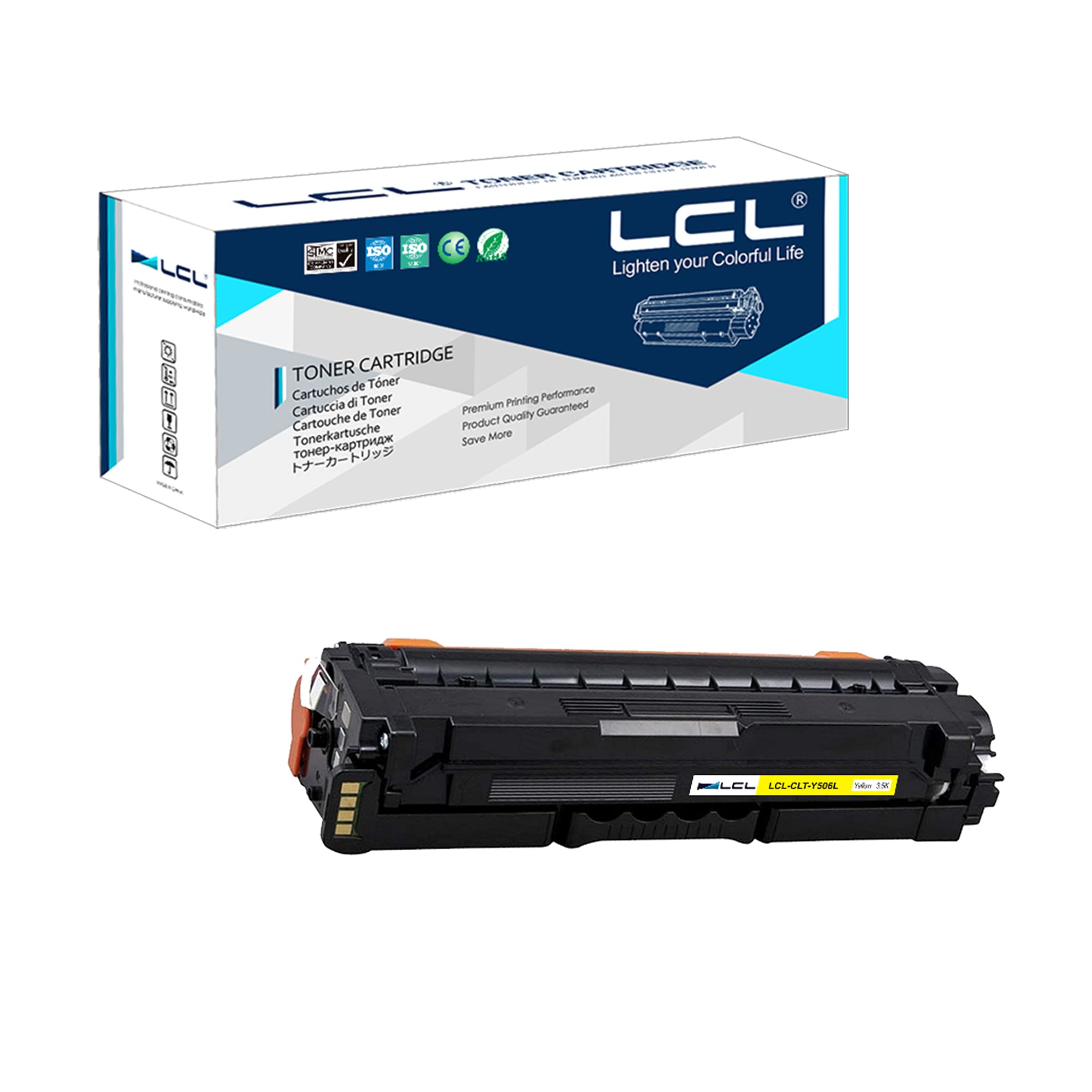 LCL Remanufactured Toner Cartridge CLT-Y506L CLT-C506S CLT-506L CLT-506S High Yield (1 Yellow) Replacement for Samsung CLP-680 680DW 680DN CLX-6260FR 6260FD 6260FW 6260ND 6260NR CLX-6260