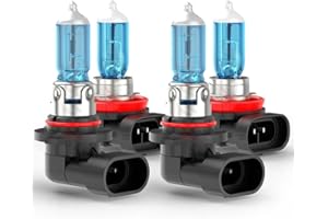 SYJIIP Upgraded Halogen Headlight Bulbs Compatible For Dodge RAM 1500 2500 3500 Without Projector/4 Head Lamps 2009-2023, 9005 H11 High Low Beam Lights, 6000K White, 300% Brightness, Plug n Play, 4 PCS