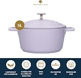 MasterClass Large Casserole Dish with Lid Lavender 5 Litre 28 cm Induction view 3