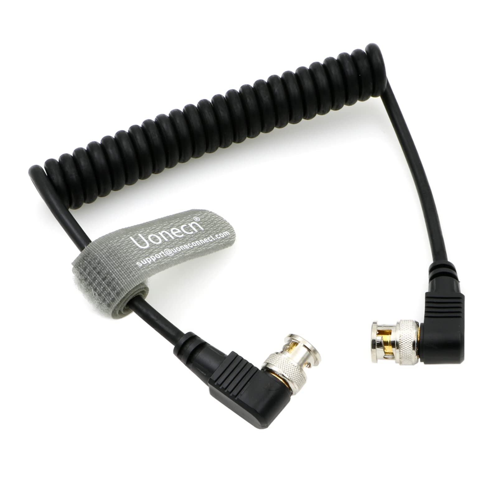 Uonecn HD SDI Cable RG179 Coax BNC Male to Male for Blackmagic BMCC BMPC Hyperdeck Cameras 75 Ohm (Coiled Cable)
