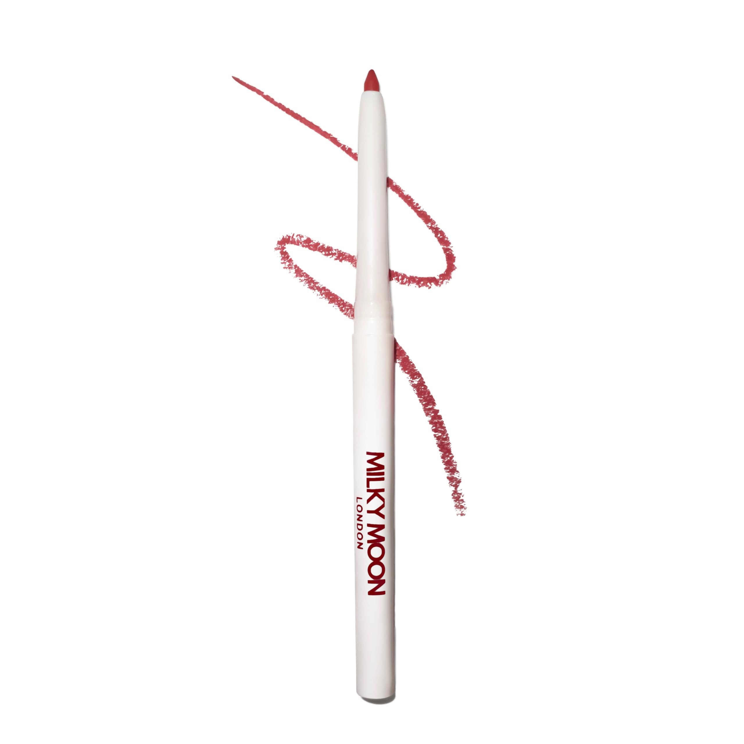Milky Moon London - Smooth Glide Cream Lip Liner, Long Lasting & Highly Pigmented Dark Lip Liner for Bold lips, Moisturizing Matte Finish, Includes Sharpener & Brush - Terracotta