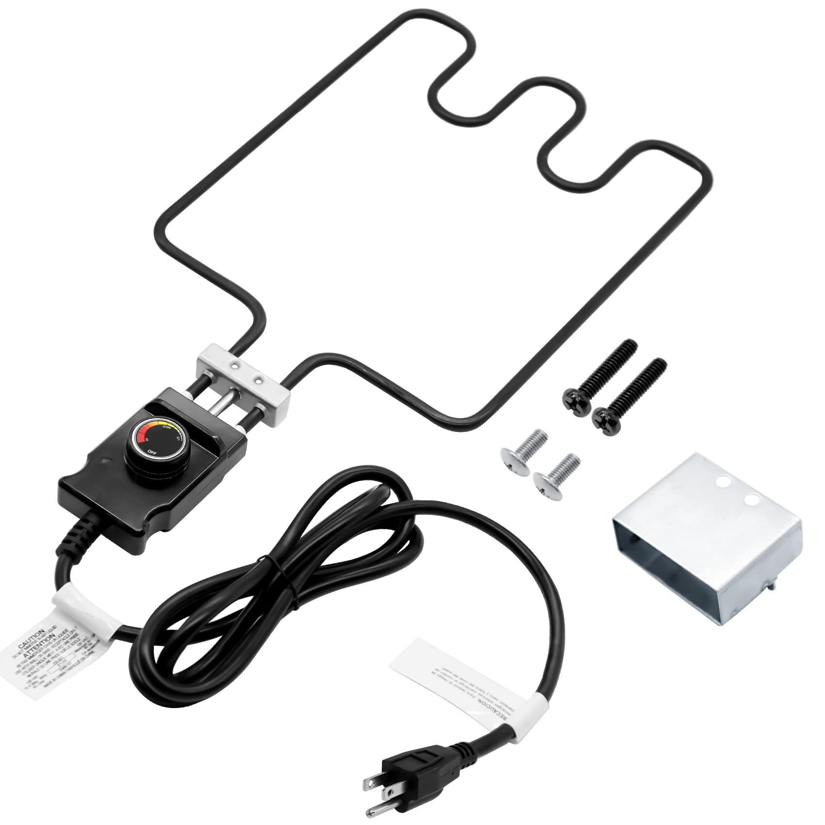 Photo 1 of 1500 Watt Heating Element Compatible with Masterbuilt Electric Smoker and Grill, with Adjustable Thermostat Cord Controller, Replacement Parts for Masterbuilt Smokers & Turkey Fryers