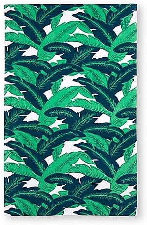 Palm Leaves Beach Towel in Green | Features a pattern of green palm leaves