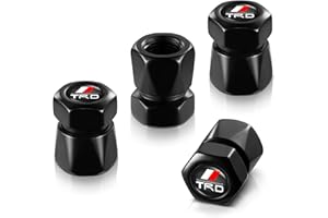 BFIVEANTE Metal Auto Tire Valve Stem Compatible with Toyota TRD Sequoia Tundra Tacoma 4Runner Trucks Trim Accessories 4pcs Black