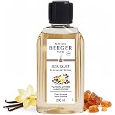 MAISON BERGER Reed Diffuser Refill, 200 ml, Amber Powder | Fragrance Refill for Reed and Ceramic Diffusers, Passive Diffusion, ~6 Weeks, No Flame or Electricity, Made in France