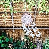 Caught Dreams Dream Catcher ~ White Crochet, Boho, Gypsy, Hippie Style 10