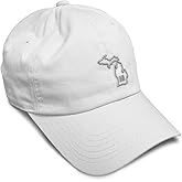 Soft Baseball Hat Embroidered Dad Michigan Map Mi Mich. Michigander Great Lakes Cotton