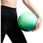 AXIONA ELEMENTS 9-Inch Soft Exercise Ball for Pilates, Yoga and Core Training, Anti-Burst Mini Fitness Ball for Balance, Strength & Physical Therapy
