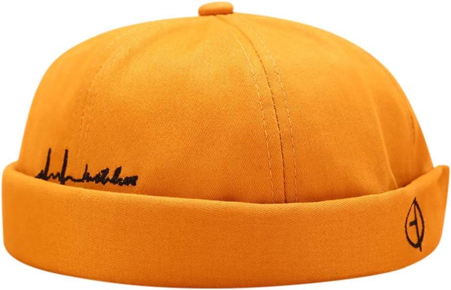 HYIRI England Men Women Hat Cap Casual Docker Sailor Mechanic Brimless Solid Color Hat