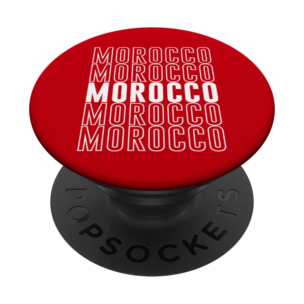 Morocco Flag Style Moroccan Pride Roots For Morocco PopSockets Swappable PopGrip