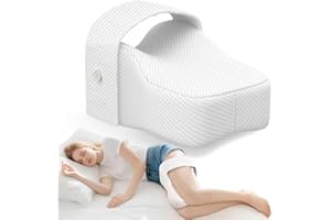 SUDAHIA Knee Pillow for Side Sleeper with Adjustable Strap, Memory Foam Leg Support Cushion for Comfortable Sleep, Spine Alignment, and Relief of Sciatica, Back, Hip, Knee & Joint Pain