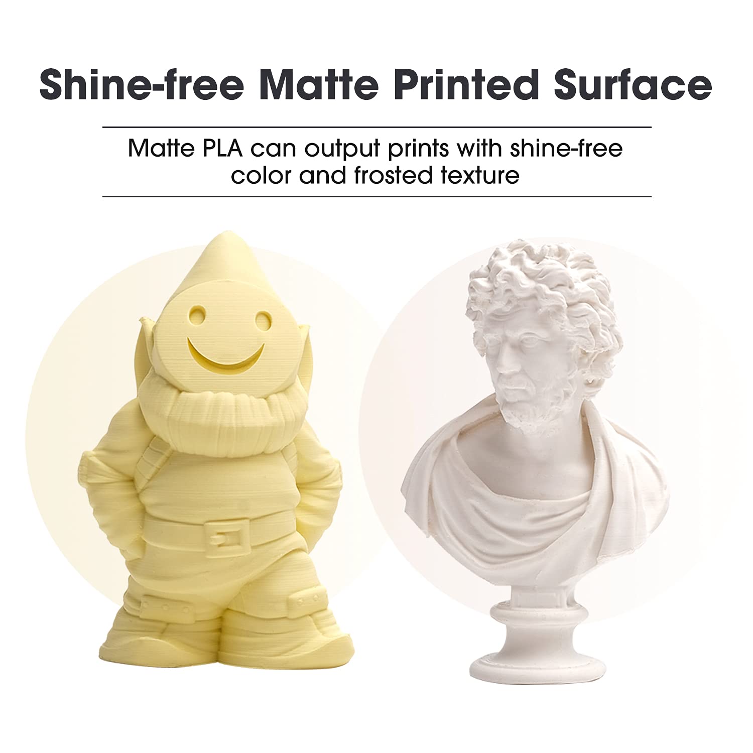 eSUN Upgraded Matte PLA Filament 1.75mm, Matte PLA 3D Drucker Filament, glanzfreie Farbe, mattierte Textur, 1KG pro Spule, 2 Spulen für 3D Drucker, Helles Khaki 2
