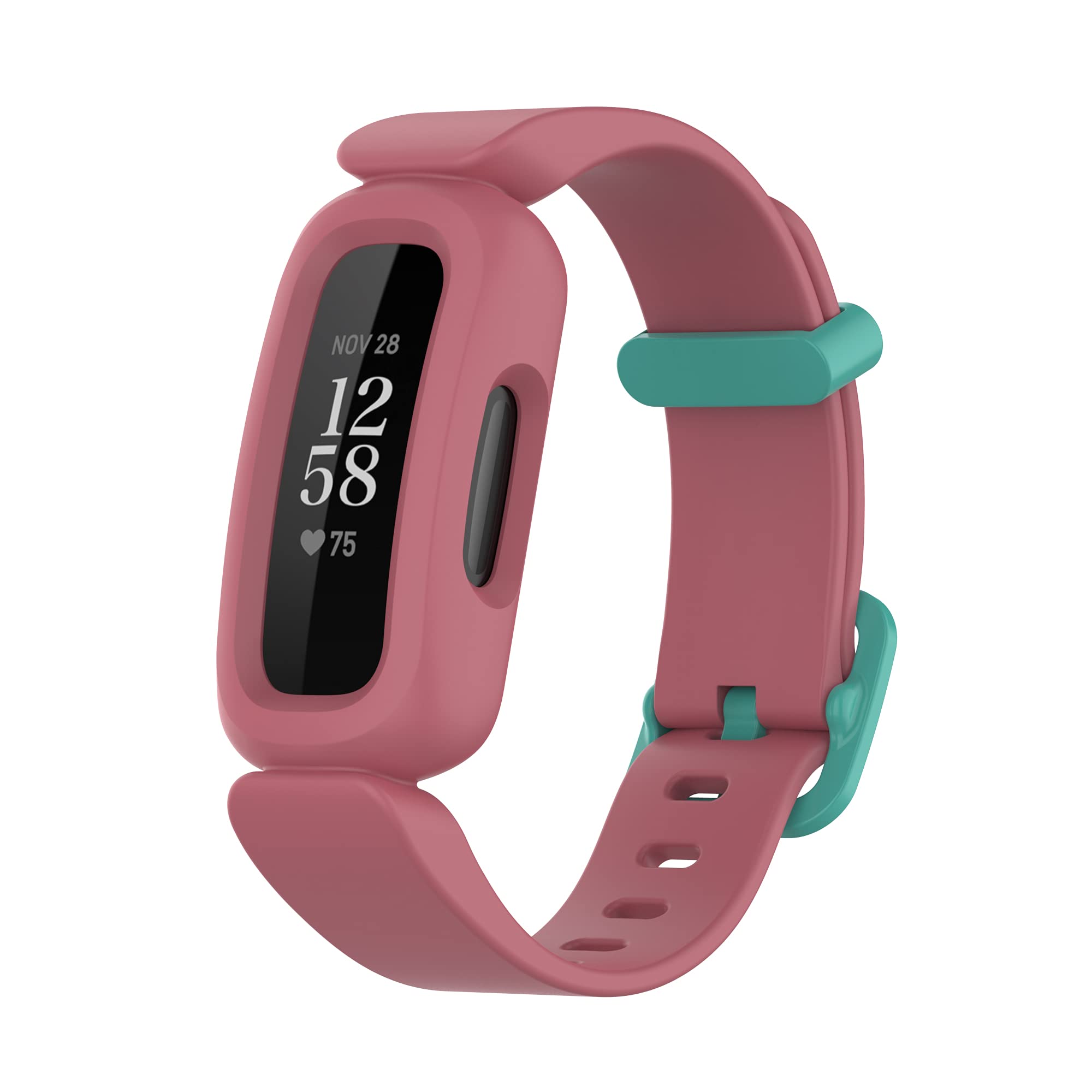 Panda Bobo Compatible with Fitbit Ace 3 for Kids, Soft Silicone Waterproof Bracelet Accessories Sports Watch Strap (Watermelon Red+Blue)