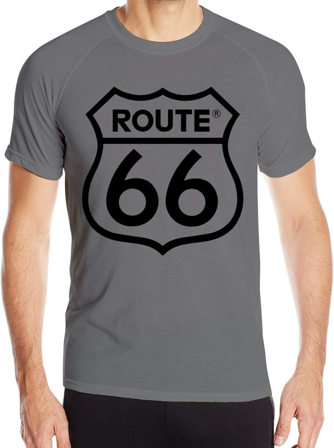 HZQKYQ Route 66 Men's Men's T Shirt Short Sleeve Loose Fast