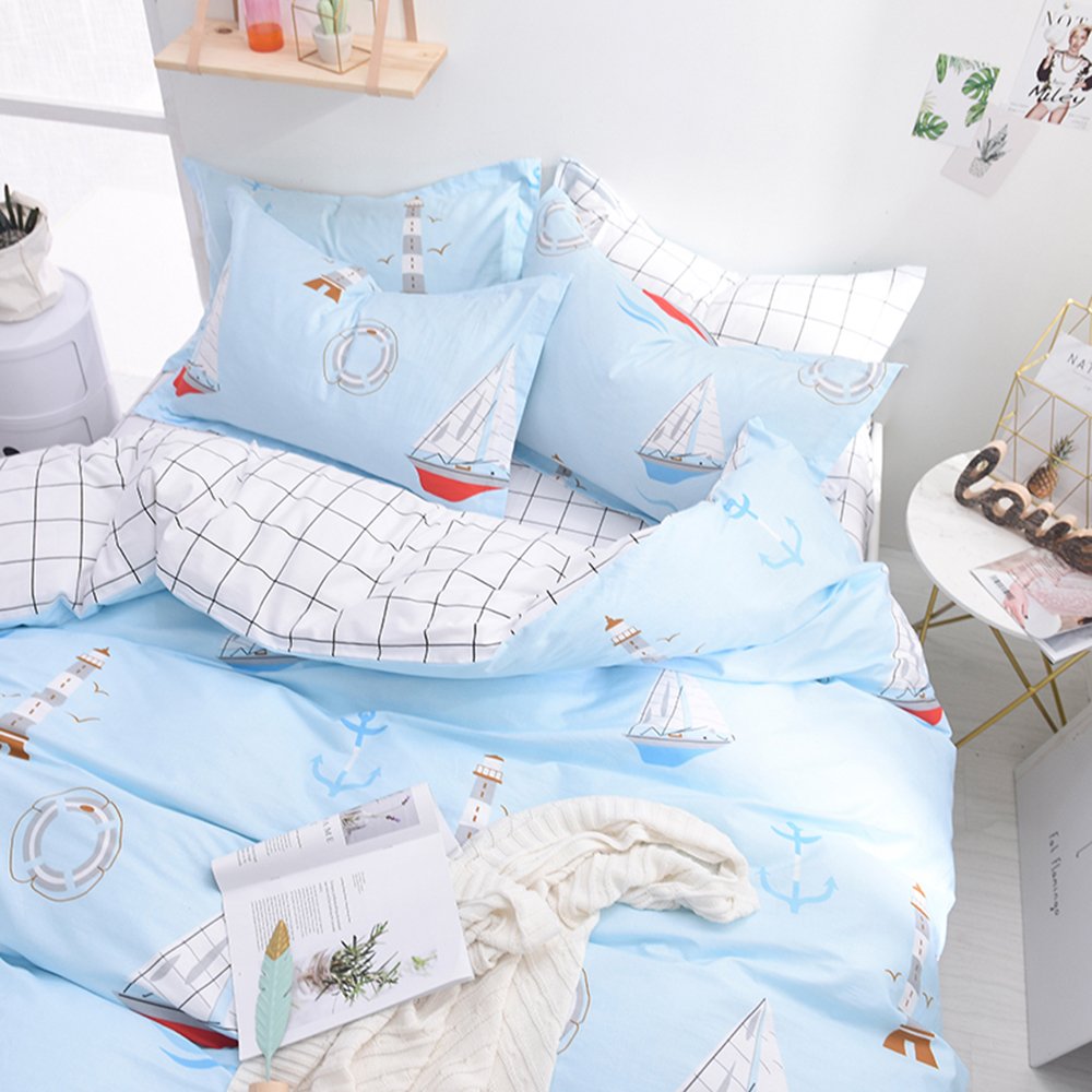 Kids Furniture Decor Storage Kids Sky Blue Bedding Duvet Cover