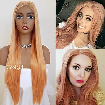 Peach orange wig Clearance