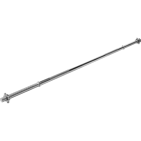 GORILLA SPORTS® Langhantel-Stange mit Sternverschlüssen 150/180 / 200 cm - Standardnorm gerändert und verchromt