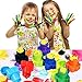 Happlee 10 Cols Washable Finger Paint for Toddlers, Kids Paint with Stamp, Eco-Friendly & Non Toxic 10x 20ml(0.68. fl.oz)