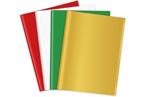 BOUBONI 100 Sheets Christmas Tissue Paper Bulk 20 x 14.5 inches Gift Wrapping Paper for Flower Artworks Crafts Holiday Party Decoration (Red, Green, White,Gold)