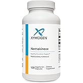 XYMOGEN Nattokinase - Nattokinase 2000 FU Blood Pressure Supplements - Heart Health, Circulation & Blood Pressure Support - Gluten Free, Vegan, Non GMO (120 Capsules)