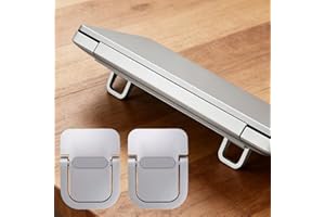 2Pcs Aluminum Self-Adhesive Keyboard & Laptop Stand Riser Feet, Adjustable Portable Kickstand, Stable Laptop Holder for MacBo