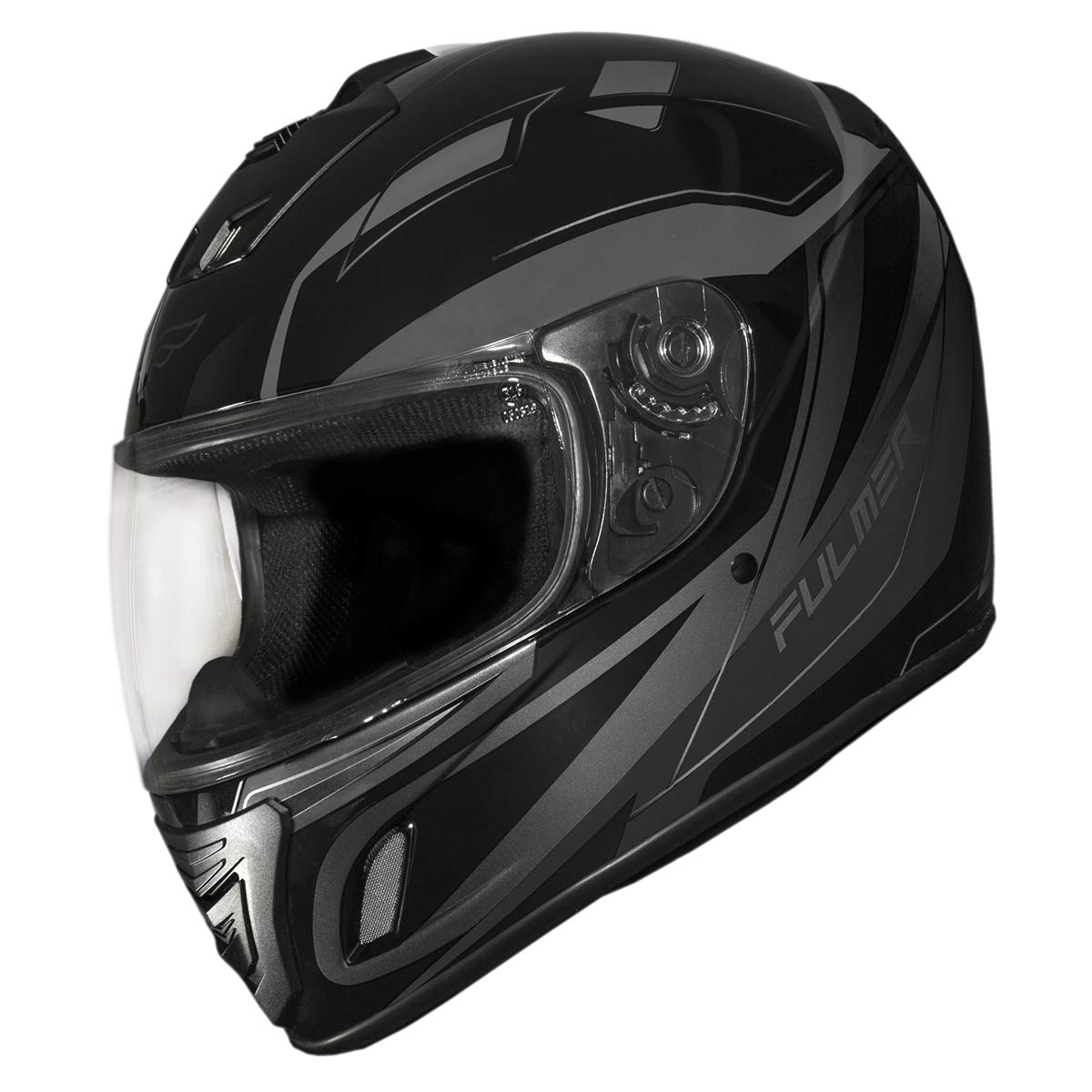 Fulmer, 1521925, Adult Full Face Motorcycle Helmet DOT Approved 152 Ace - Black Graphic, XL