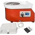 VEVOR Pottery Wheel 25cm Pottery Forming Machine with Sculpting Set Adjustable Feet Ceramic Pottery Wheel 280W Art Craft DIY Clay Tool for Ceramic Work Ceramics Clay