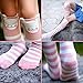 MOLUMIX Girls Socks - Little Girls Long Socks Cartoon Animal Knee High Cotton Stockings