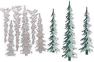 Matrices de découpe en métal en forme de sapins de Noël pour bricolage, scrapbooking, gaufrage, fabrication de cartes, albums