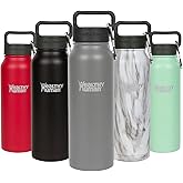 Healthy Human Stainless Steel Water Bottle | Double Walled Vacuum Insulated Water Thermos for Adults | Eco-Friendly Travel Bottles with Leak Proof Lid (Slate Gray, 21 oz/ 621 ML)