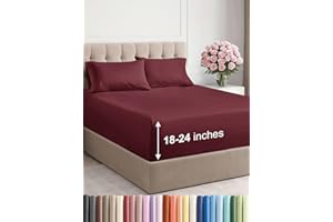 Extra Deep Pocket Full Sheets - 4 Piece Breathable & Cooling Bed Sheets - Hotel Luxury Bed Sheet Set - Soft, Wrinkle Free & C