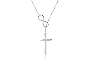 Sariel 925 Sterling Silver Faith Hope Love Cross Pendant Necklace for Women Christian Birthday Christmas Jewelry Gift