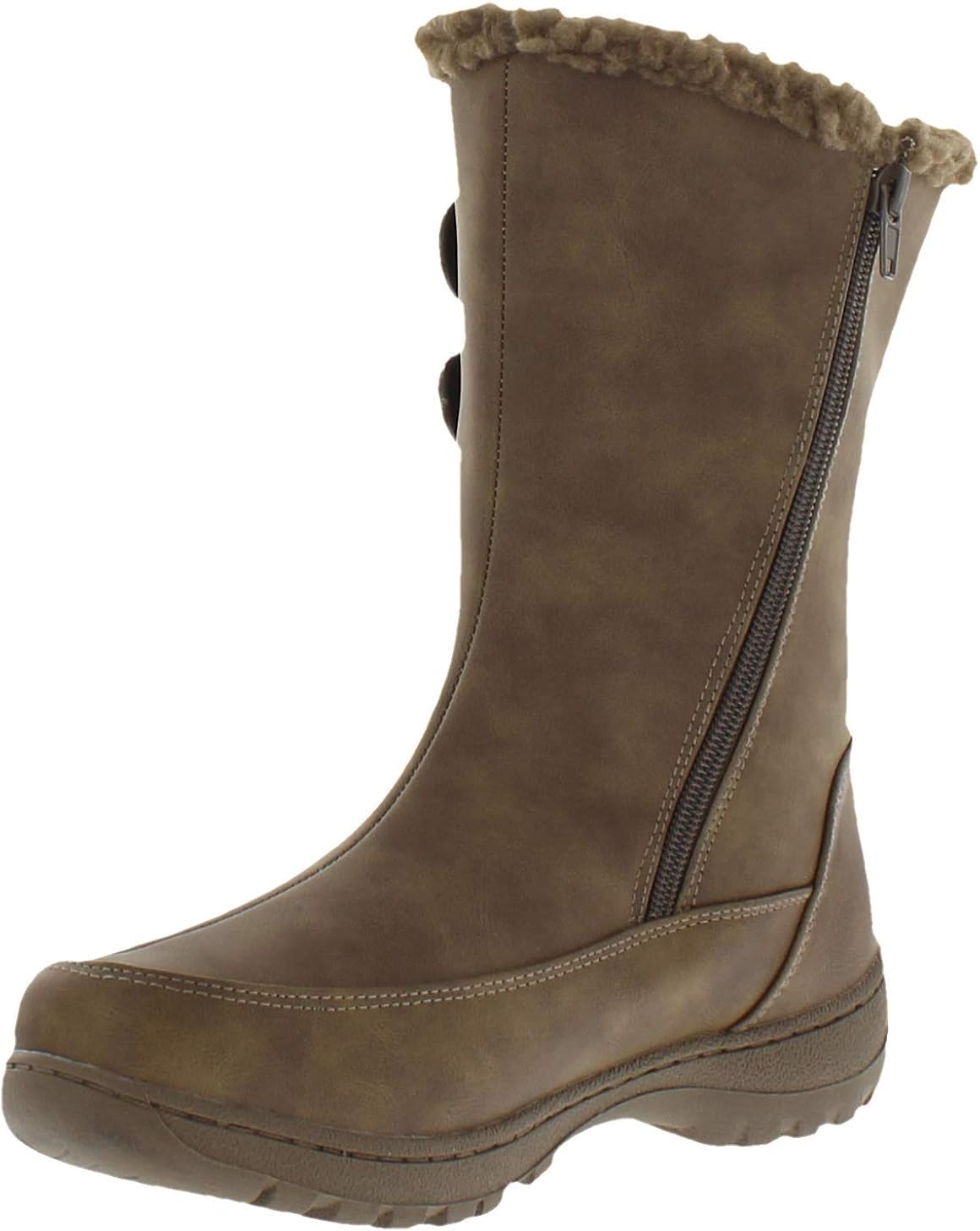  | Weatherproof Womens Cold Weather Boots with Side Zipper & Dual Button Closure (Miranda) Waterproof Insulated Winter Boots - Keeps Feet Warm & Dry | Boots