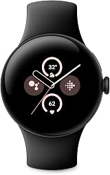 Google Pixel Watch 2 with Fitbit Heart Rate Tracking Obsidian Band Wi-Fi