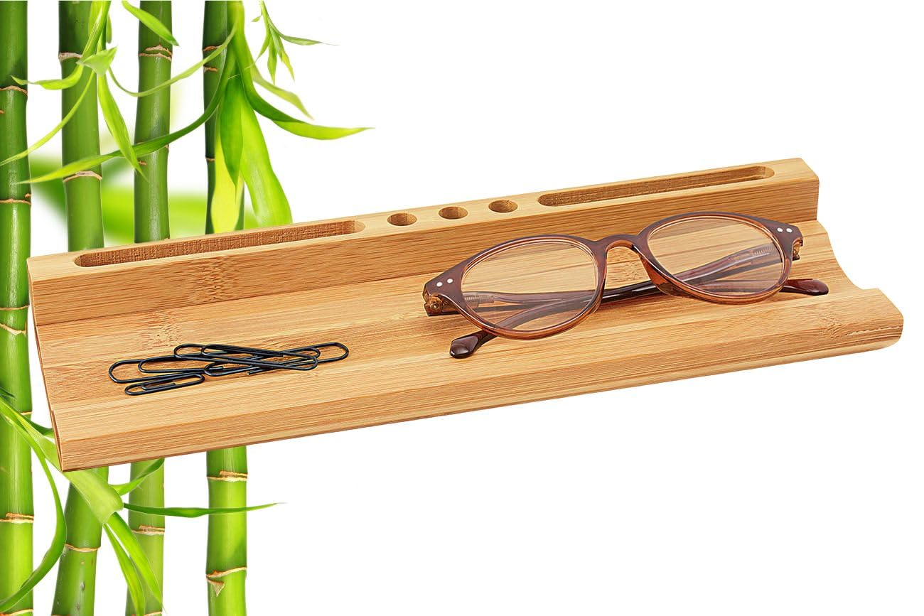 Wedo 61 1807 Bamboo Desk Organizer with Smartphone Holder