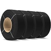 SUNLU PETG Filament Refill 1.75mm 4KG, Matte PETG Black | High Speed 3D Printer Filament Refill, PETG Refill Compatible with Bambu Labs Filament Printer, 4 Rolls 1KG/Roll