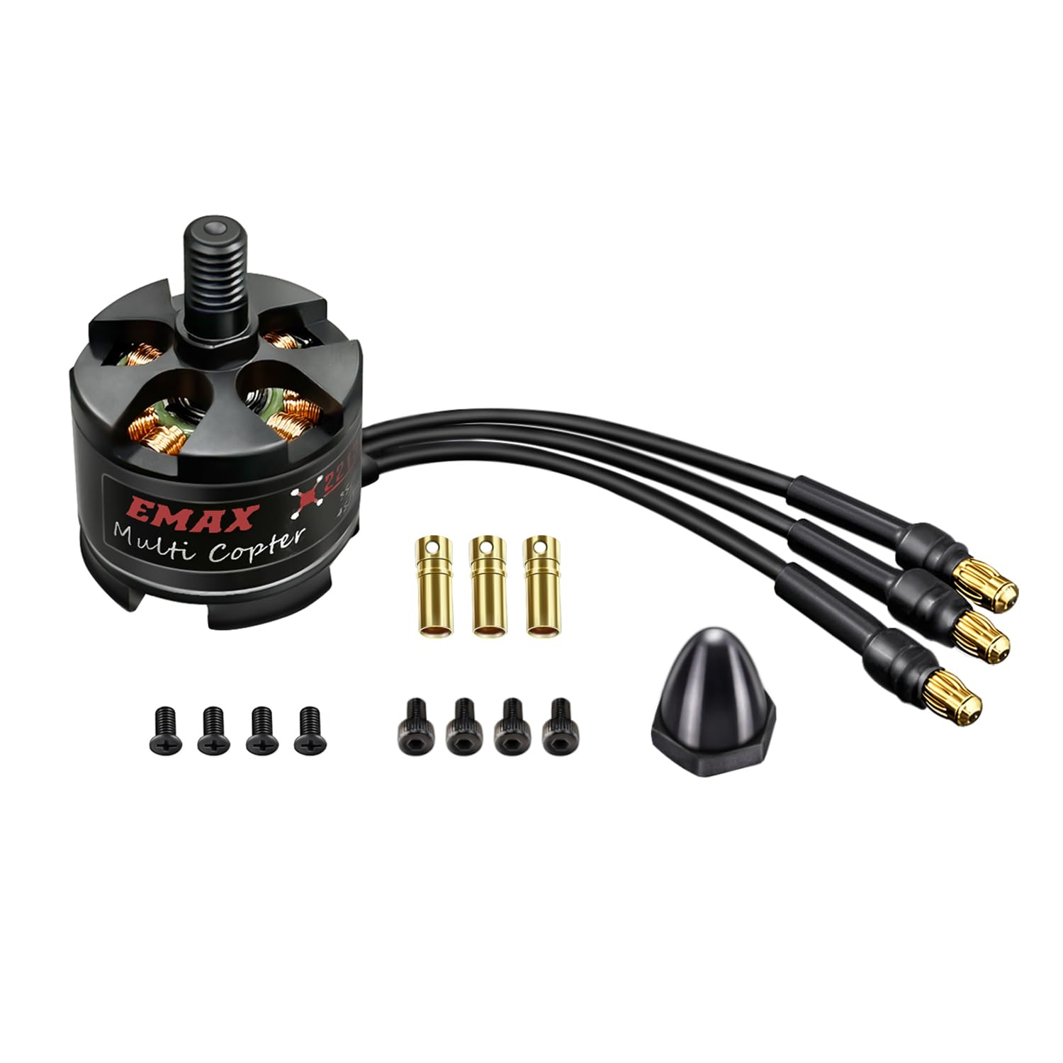 HAWK'S WORK Brushless Motor 2213 935KV, 2-4S Motor for RC Plane Multi Copter DIY Done 450 F550 S500 S550 X525 DJI Phantom Quadcopter (Emax MT2213 CCW*1)