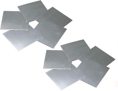 Young Wolf 10Pcs 99.9% Pure Zinc Zn Sheet Plate for Science Lab 100x100x0.2mm