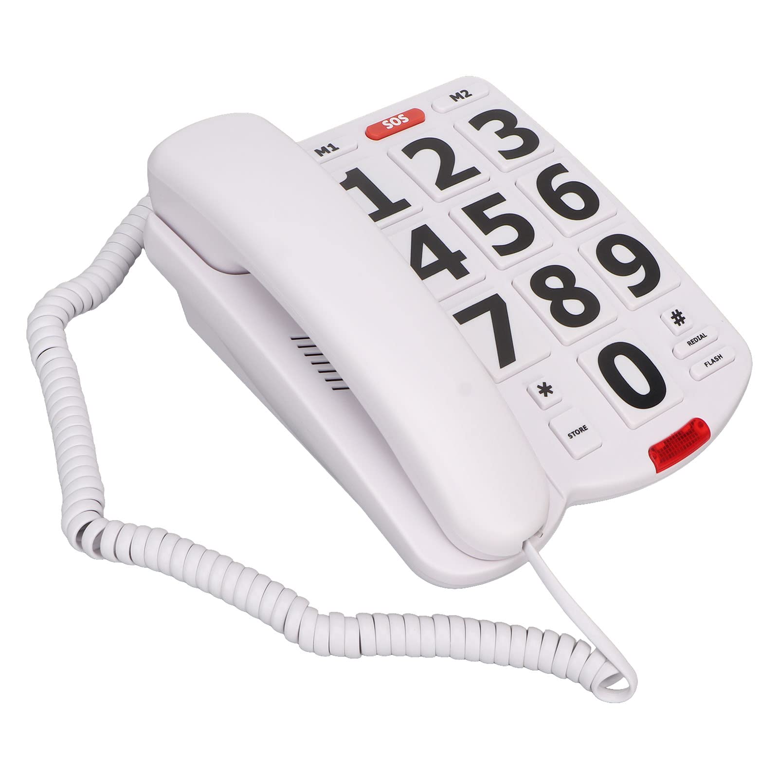 Big Button Phone for Seniors, Corded Landline Telephone, Speed Dial, Big Buttons, High Volume for Hearing and Visually Impaired Telephone