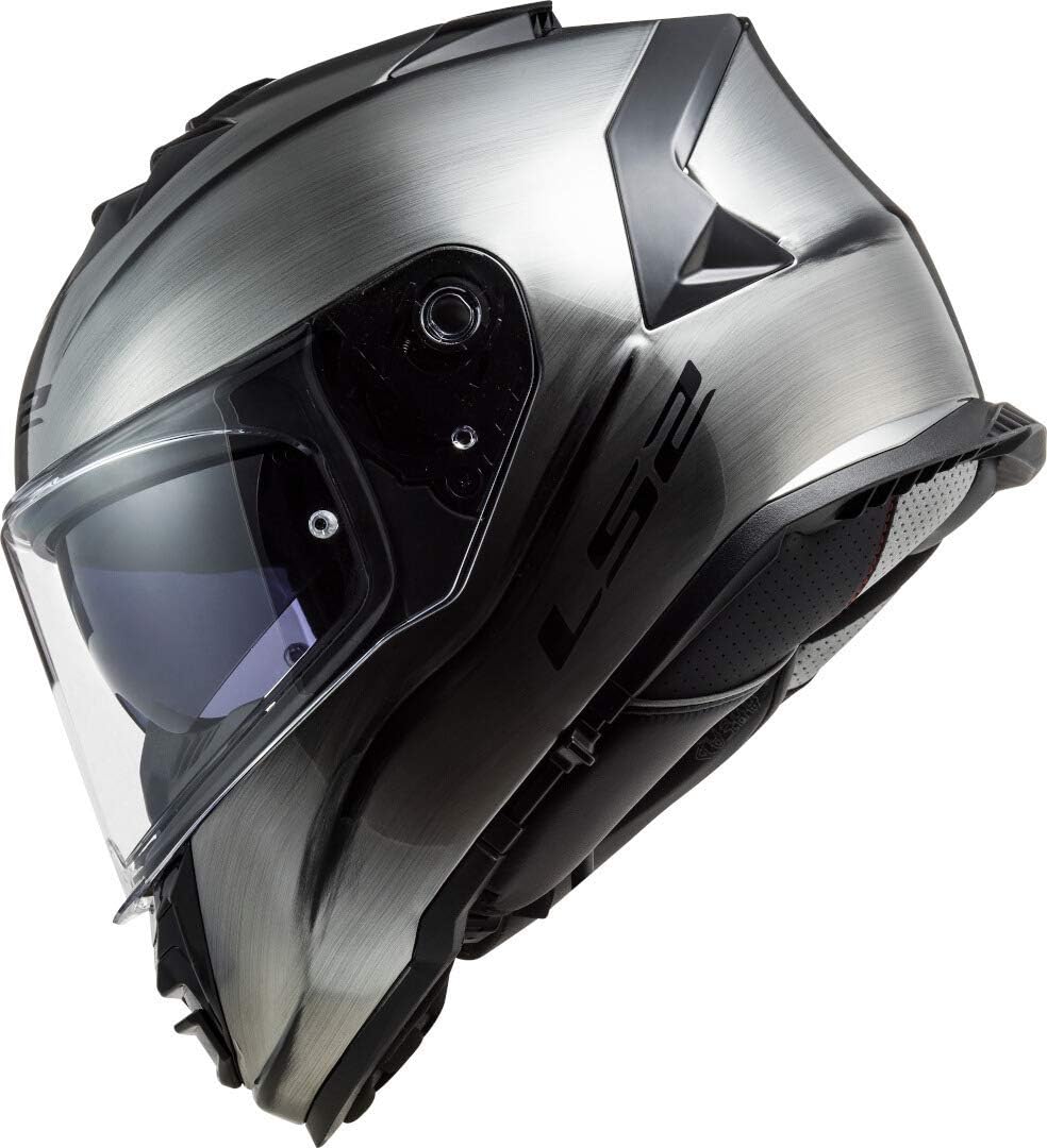 LS2 FF800 STORM - Full Face Motorcycle Helmet - JEANS TITANIUM - XL (61-62cm), Grey - Image 3