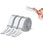NIIMBOT D110 Label Maker Tape Adhesive Clear Label Paper 0.55" X 1.57" (14 X 40mm) 160 Labels/Roll, Compatible for NIIMBOT D11 D110 Label Printer, Thermal Paper Black on Transparent, 3-Roll