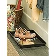 Gardeners Supply Company Entrance Boot Tray | Multi-Purpose All Weather Waterproof Indoor and Outdoor Shoes Mat Made with 100% Durable Recycled Plastic | 22-5/8"L x 15-1/2"W and 2" Deep, Black - Small