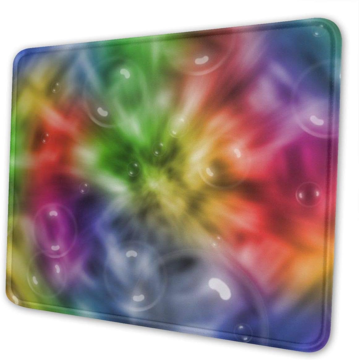 Rainbow Pattern Mouse Pad 10x12Inch with Stitched Edge
