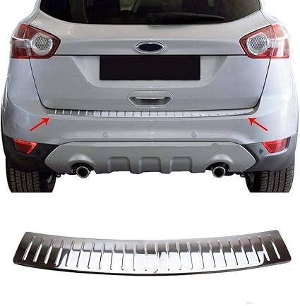 Protector de parachoques trasero de acero inoxidable cromado ...