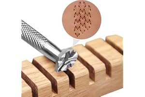 FELEOLIBE Leather Stamping Tools for Leather Crafts, Basket Weave Leather Crafting Stamp Tool with 304 Stainless Steel