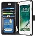 iPhone 7 Plus Case, iPhone 8 Plus Case, Moze iPhone 7 Plus Wallet Case [4 Card Slots ] [Wrist Strap] [Stand Feature] PU Leather Flip Wallet Case Cover for iPhone 7 Plus / iPhone 8 Plus - Black