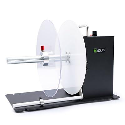 U.S. Solid Automatic Label Rewinder Machine, 1"/1.5"/3" Core Holder, Max Label Width 5.91", Bidirectional Rewinding